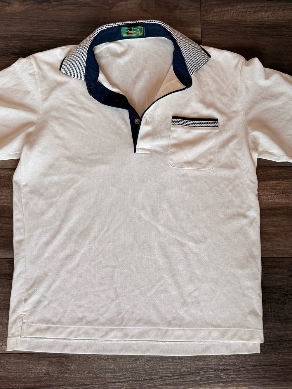 Masters Vintage Augusta National Golf Polo Japanese SS Navy White